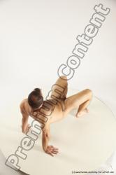 Nude Gymnastic poses Man White Average Short Brown Multi angles poses Realistic